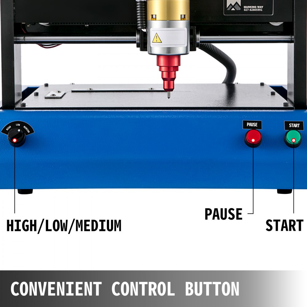 VEVOR Electric Marking Machine 400W Electronic Metal Marking Machine 300X200mm Dot Peen Marking Embosser Machine Marking Depth 0.05mm-1mm for Industrial Nameplate Dog tag Steel ID Card (110V)
