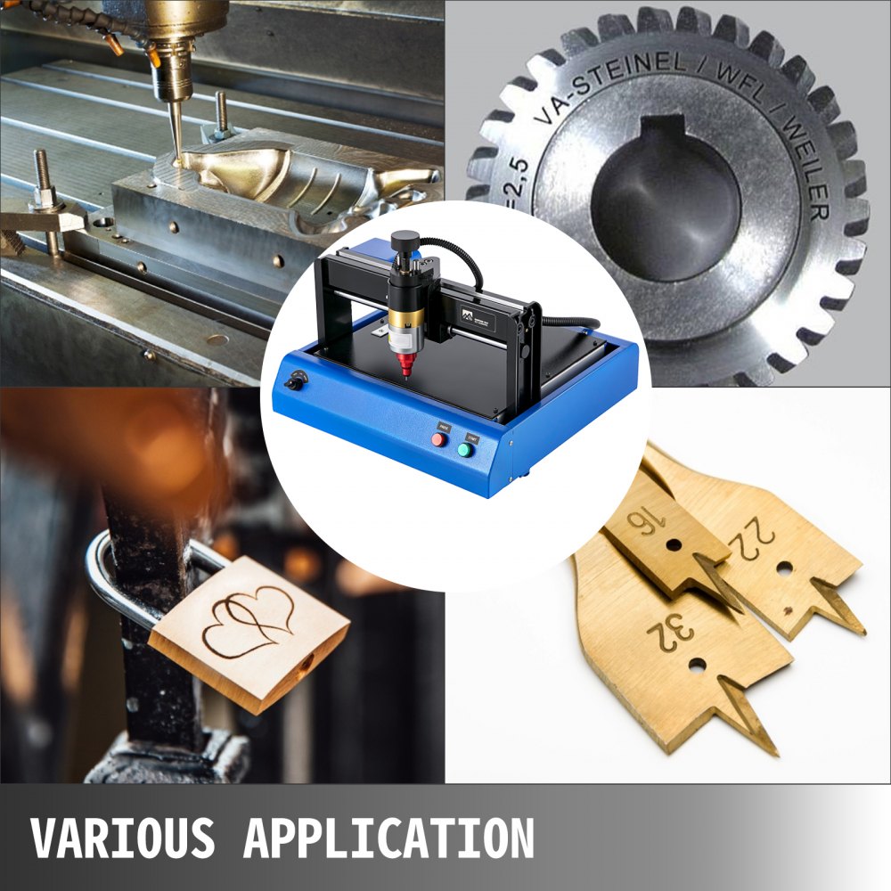 VEVOR Electric Marking Machine 400W Electronic Metal Marking Machine 300X200mm Dot Peen Marking Embosser Machine Marking Depth 0.05mm-1mm for Industrial Nameplate Dog tag Steel ID Card (110V)