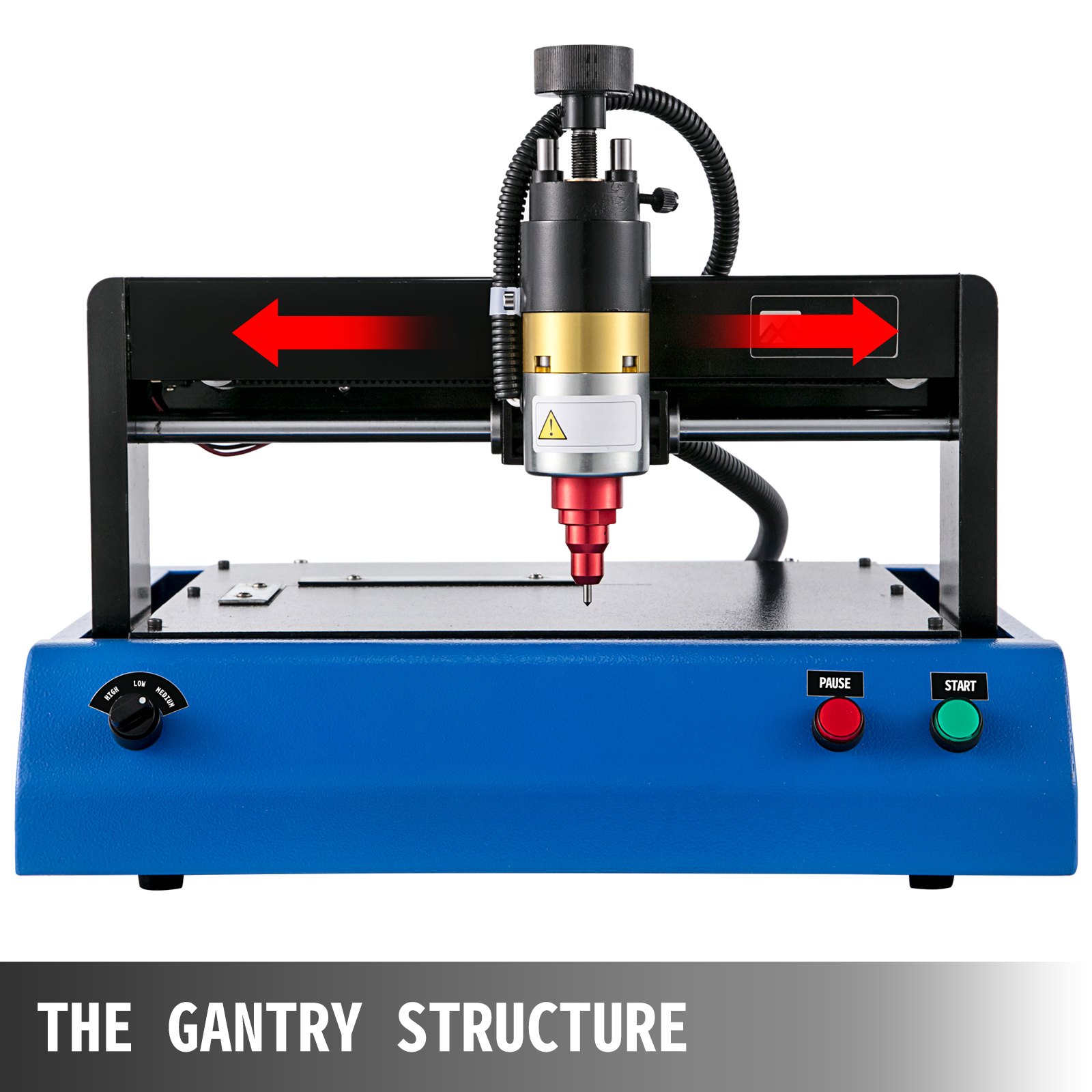 VEVOR Electric Marking Machine 400W Electronic Metal Marking Machine 300X200mm Dot Peen Marking Embosser Machine Marking Depth 0.05mm-1mm for Industrial Nameplate Dog tag Steel ID Card (110V)