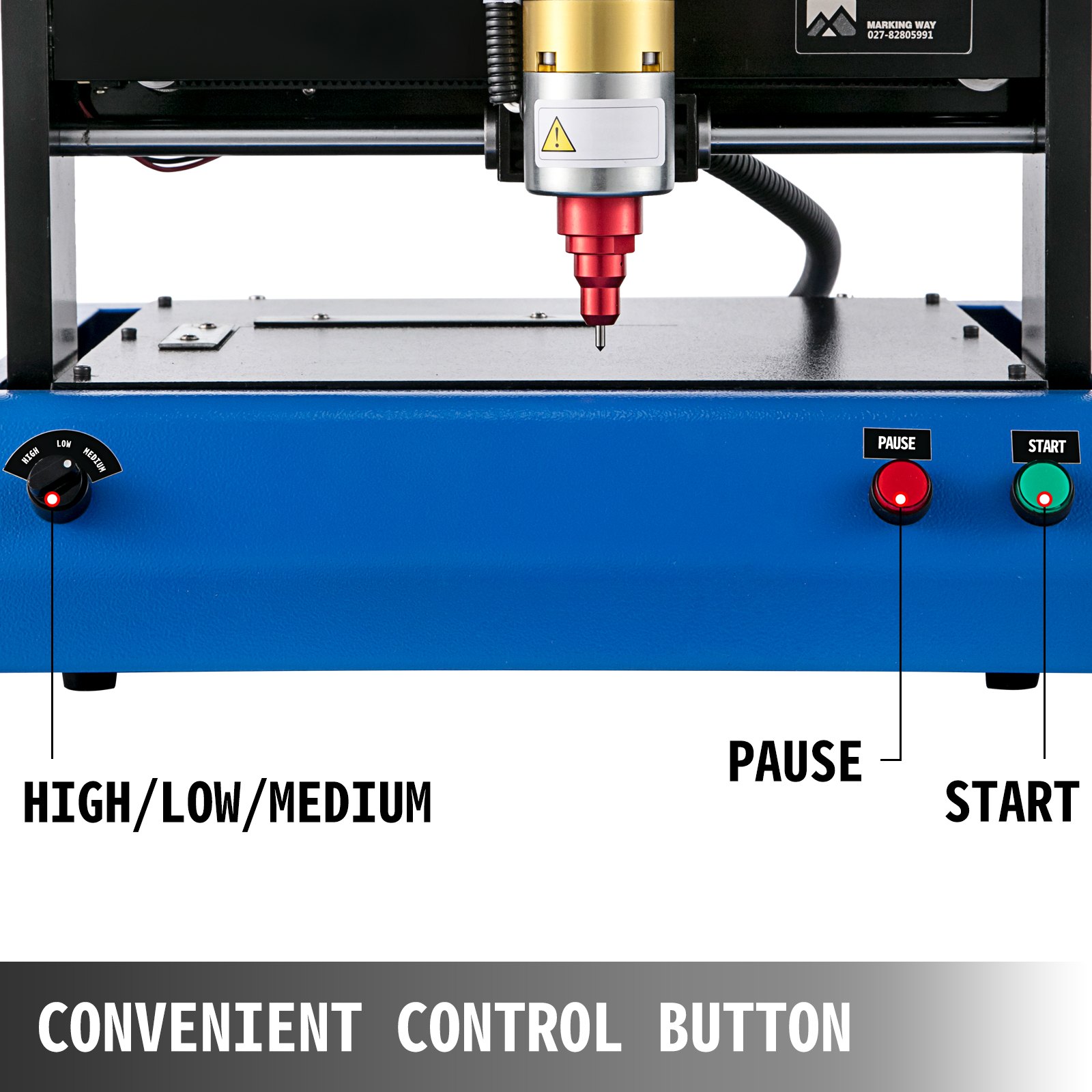 VEVOR Electric Marking Machine 400W Electronic Metal Marking Machine 300X200mm Dot Peen Marking Embosser Machine Marking Depth 0.05mm-1mm for Industrial Nameplate Dog tag Steel ID Card (110V)