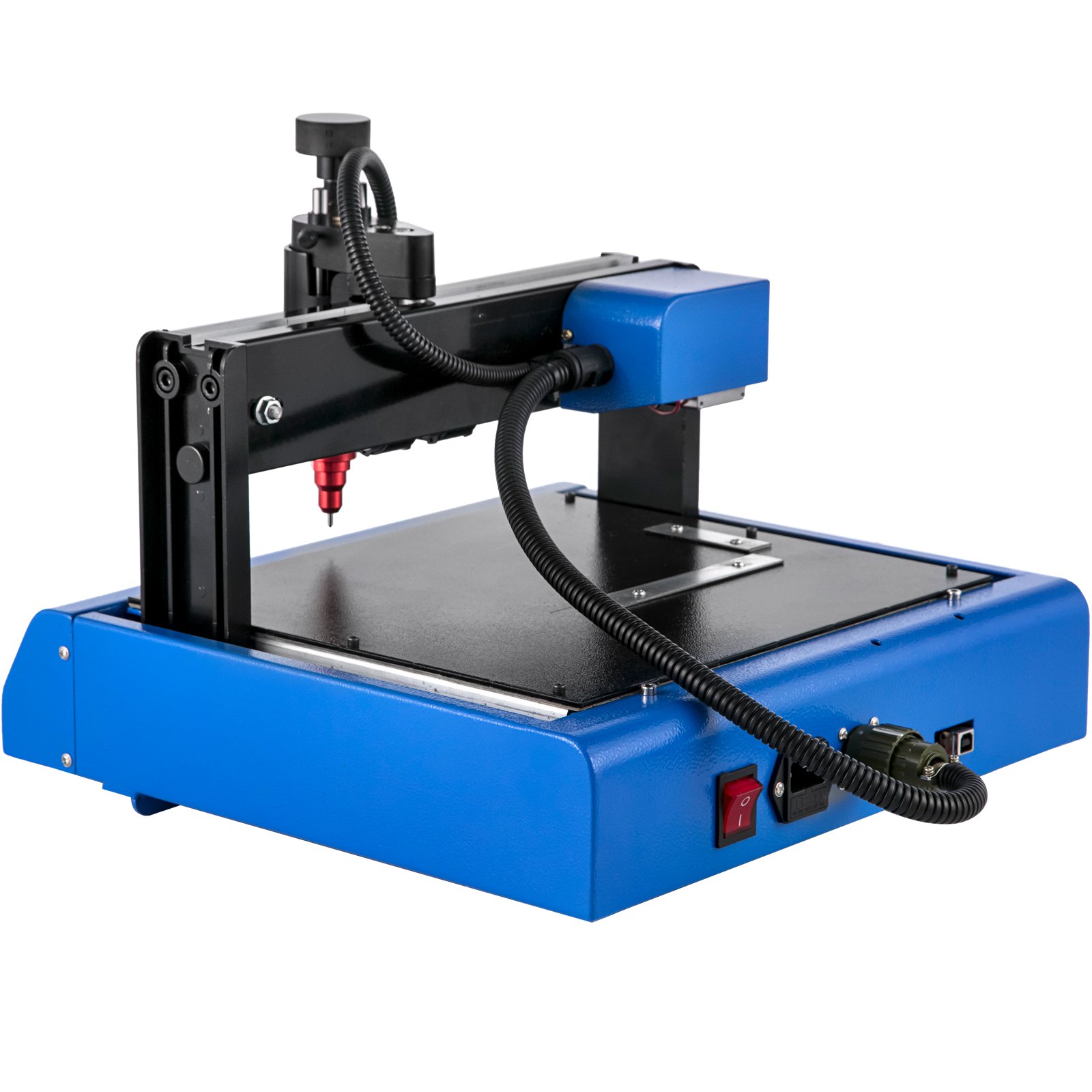 VEVOR Electric Marking Machine 400W Electronic Metal Marking Machine 300X200mm Dot Peen Marking Embosser Machine Marking Depth 0.05mm-1mm for Industrial Nameplate Dog tag Steel ID Card (110V)