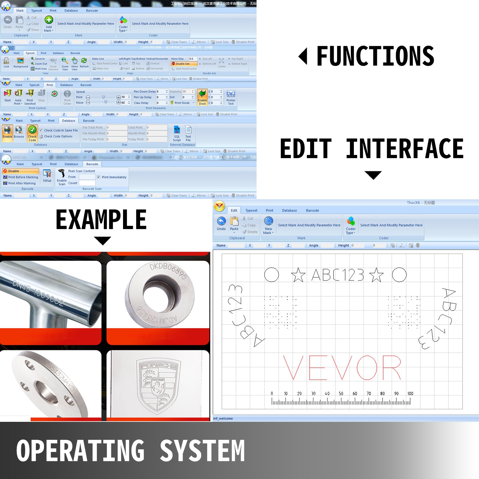 VEVOR Electric Marking Machine 400W Electronic Metal Marking Machine 300X200mm Dot Peen Marking Embosser Machine Marking Depth 0.05mm-1mm for Industrial Nameplate Dog tag Steel ID Card (110V)