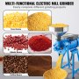VEVOR Electric Grain Mill Grinder, 1500W 110V Spice Grinders, Commercial Corn Mill with Funnel, Thickness Adjustable Powder Machine, Heavy Duty Feed Flour Cereal Mill Wheat Grinders, Dry & Wet Grinder