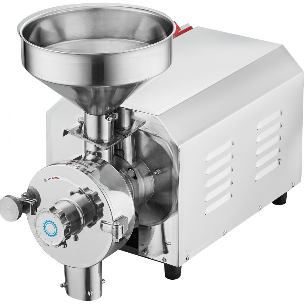 VEVOR Soybean Grinder Commercial Grinding Machine for Spices 2200W Corn Mill Grinder 50 KG/H Stainless Steel Corn Grinder Industrial Flour Milling Machine for Pepper Soybean Peanut Corn Grains