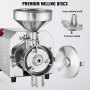 VEVOR Soybean Grinder Commercial Grinding Machine for Spices 2200W Corn Mill Grinder 50 KG/H Stainless Steel Corn Grinder Industrial Flour Milling Machine for Pepper Soybean Peanut Corn Grains