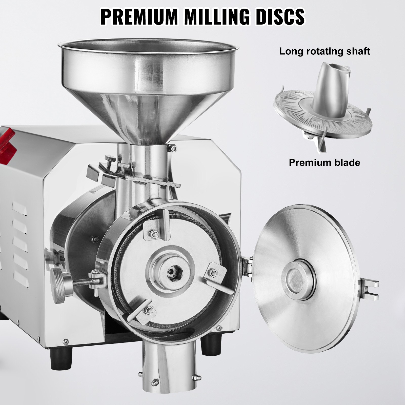 VEVOR Soybean Grinder Commercial Grinding Machine for Spices 3000W Corn Mill Grinder 100 KG/H Stainless Steel Corn Grinder Industrial Flour Milling Machine for Pepper Soybean Peanut Corn Grains