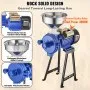 VEVOR Electric Grain Mill Grinder, 3000W Spice Grinders, Commercial Corn Mill with Funnel, Thickness Adjustable Powder Machine, Heavy Duty Feed Flour Cereal Mill Wheat Grinders, Dry Grinder