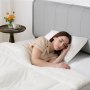 VEVOR Satin Pillowcase, 2 Pack Standard Size Satin Pillow Cases for Hair and Skin, Similar to Silk Pillowcases with Hidden Zipper, Smooth, Soft and Breathable Cooling Pillowcase, for Sleeping (White)