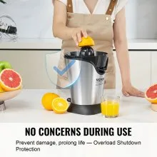 VEVOR Electric Citrus Juicer, Orange Juice Squeezer With One Juicing Cone, 100W Stainless Steel Filter Orange Juice Maker, Easy To Clean For Oranges, Grapefruits, Lemons And Other Citrus Fruits