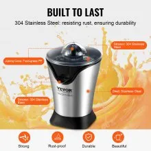 VEVOR Electric Citrus Juicer, Orange Juice Squeezer With One Juicing Cone, 100W Stainless Steel Filter Orange Juice Maker, Easy To Clean For Oranges, Grapefruits, Lemons And Other Citrus Fruits