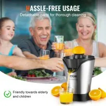 VEVOR Electric Citrus Juicer, Orange Juice Squeezer With One Juicing Cone, 100W Stainless Steel Filter Orange Juice Maker, Easy To Clean For Oranges, Grapefruits, Lemons And Other Citrus Fruits