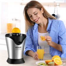 VEVOR Electric Citrus Juicer, Orange Juice Squeezer With One Juicing Cone, 100W Stainless Steel Filter Orange Juice Maker, Easy To Clean For Oranges, Grapefruits, Lemons And Other Citrus Fruits