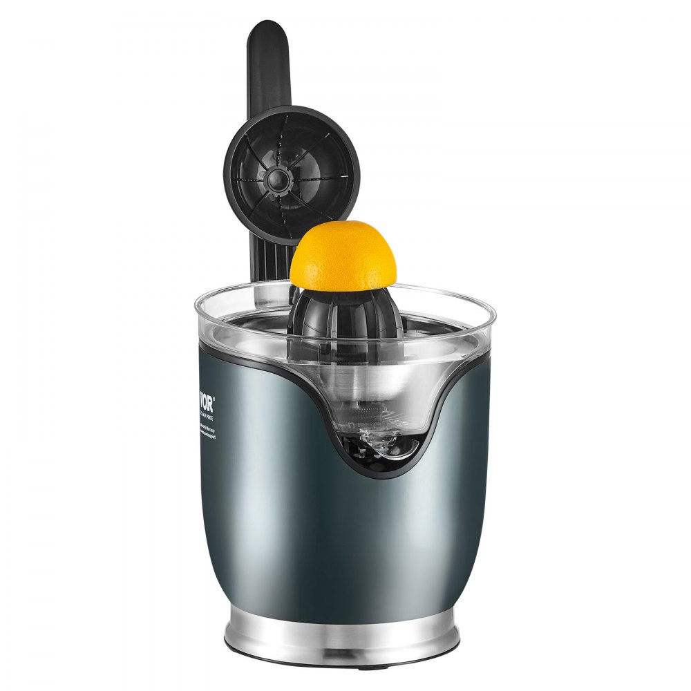 VEVOR Electric Citrus Juicer, Orange Juice Squeezer with Two Size Juicing Cones, 150W Stainless Steel Orange Juice Maker with Soft Grip Handle, For Oranges, Grapefruits, Lemons and Other Citrus Fruits