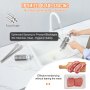 VEVOR Commercial Meat Tenderizer, Heavy Duty Stainless Steel Kitchen Tool with Handle, Meat Tong, and Cleaning Brush, 450W Electric Meat Tenderizer Machine for Beef, Turkey, Chicken, Pork, and Fish