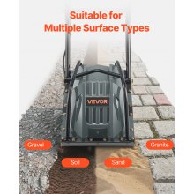 VEVOR Plate Compactor, 130W Output Electric Ground Rammer, 5 kN Force, 3.9 in Depth, 16 m/min Speed, 3304 sq.ft/h Efficiency, Gas Powered Soil Compaction Machine for Driveway, Pavement, Landscaping
