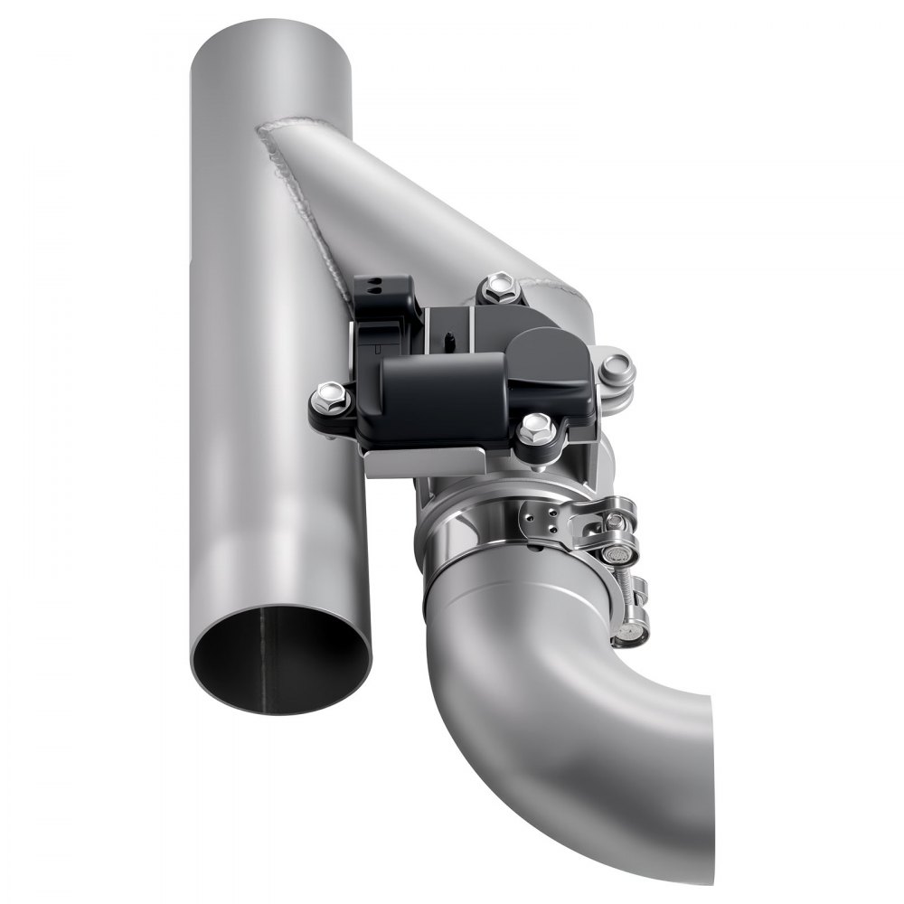 VEVOR Electric Exhaust Cutout, 63.5 mm Universal Stainless Steel Exhaust Valve Kit with One Controller Remote Kit, Cut Out Valve, Y Pipe, Remote Control & Box, Fits Trucks, Sedans, Sports Cars, SUVs
