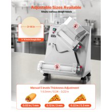 14 Inch Pizza Dough Roller Sheeter Automatic Commercial Pizza Dough Press 370W