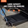 VEVOR Low Profile Oil Drain Pan, 17 Gallon Oil Drain Pan with Pump, Oil Change Pan with 180W Electric Pump, 8.2ft Hose & Folding Handle, Rolling Oil Drain Cart for Trucks, Buses, RVs