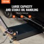 VEVOR Low Profile Oil Drain Pan, 20 Gallon Oil Drain Pan with Pump, Oil Change Pan with 180W Electric Pump, 8.2ft Hose & Folding Handle, Rolling Oil Drain Cart for Trucks, Buses, RVs