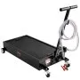 VEVOR Low Profile Oil Drain Pan, 20 Gallon Oil Drain Pan with Pump, Oil Change Pan with 180W Electric Pump, 8.2ft Hose & Folding Handle, Rolling Oil Drain Cart for Trucks, Buses, RVs