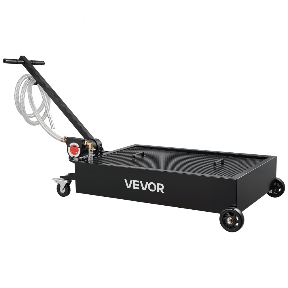 VEVOR Low Profile Oil Drain Pan, 56.8 L Capacity, Rolling Oil Drain Pan with Electric Pump & 2.2 m Hose, Leak-proof & Corrosion-resistant, Fit for Cars, SUVs, Trucks, Motorcycles, ATVs, Metal