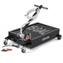 VEVOR Low Profile Oil Drain Pan, 15 Gallon Capacity, Rolling Oil Drain Pan with Electric Pump & 7.2 ft Hose, Leak-proof & Corrosion-resistant, Fit for Cars, SUVs, Trucks, Motorcycles, ATVs, Metal