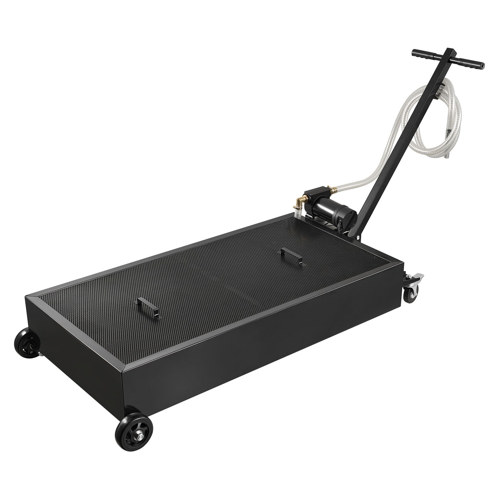 VEVOR Low Profile Oil Drain Pan, 75.7 L Capacity, Rolling Oil Drain Pan with Electric Pump & 2.2 m Hose, Leak-proof & Corrosion-resistant, Fit for Cars, SUVs, Trucks, Motorcycles, ATVs, Metal