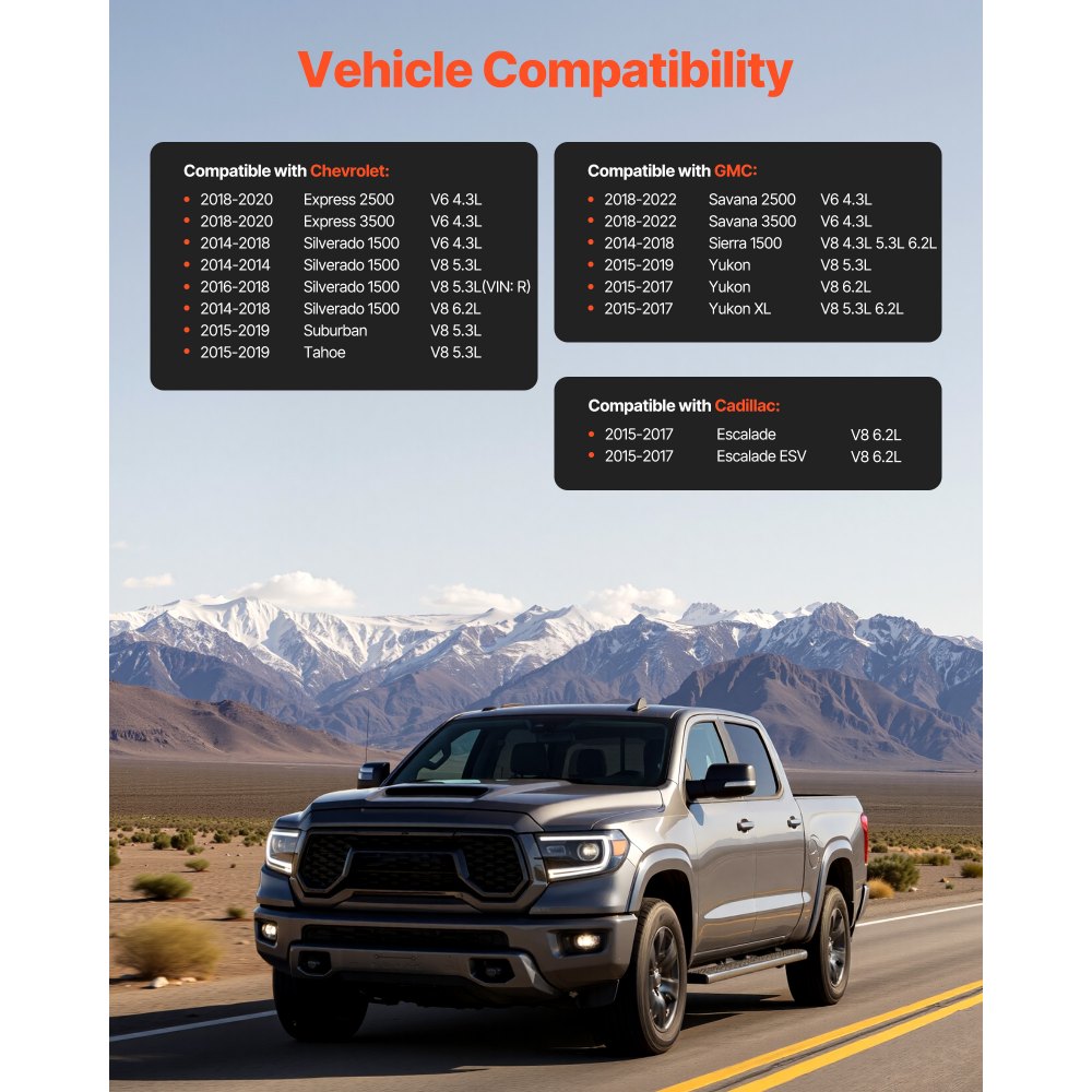 VEVOR Starter 10910, Starter Motor Replacement Compatible with Cadillac Escalade V8 6.2L 2015-2017, Chevrolet Express 2500 V6 4.3L 2018-2020, GMC V6 4.3L 2018-2022, OEM 410-48340 12645040 M000T24072