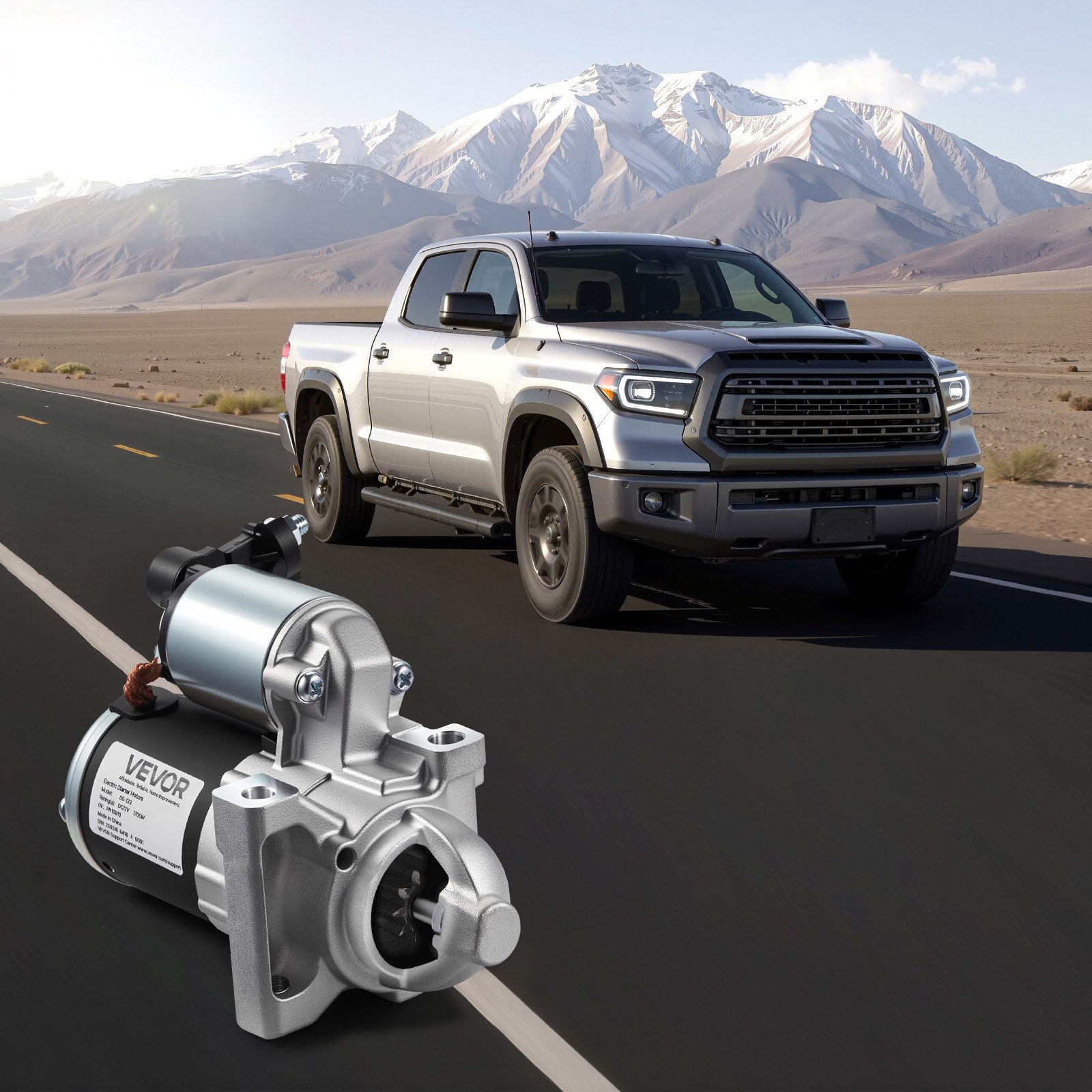 VEVOR Starter 10910, Starter Motor Replacement Compatible with Cadillac Escalade V8 6.2L 2015-2017, Chevrolet Express 2500 V6 4.3L 2018-2020, GMC V6 4.3L 2018-2022, OEM 410-48340 12645040 M000T24072