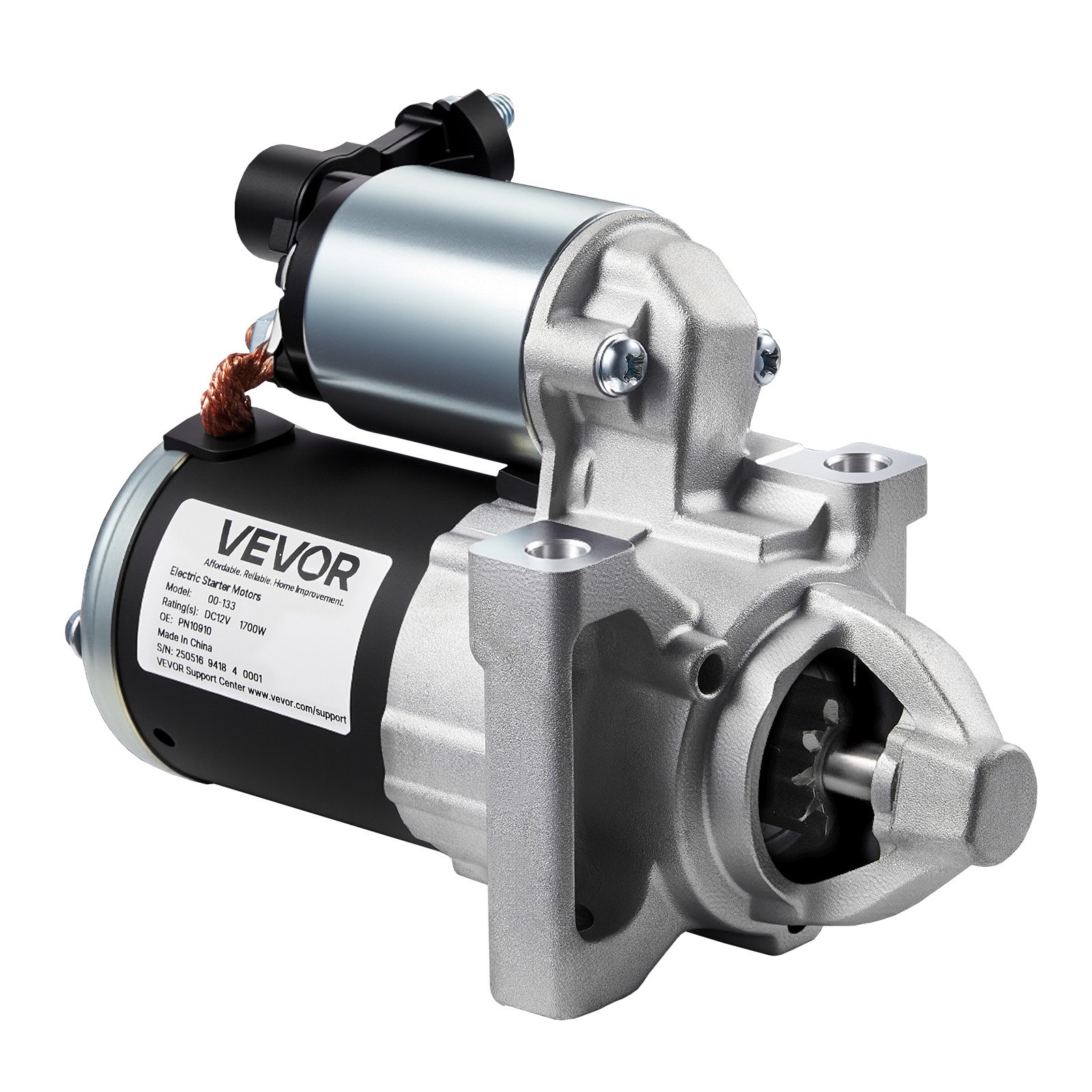 VEVOR Starter 10910, Starter Motor Replacement Compatible with Cadillac Escalade V8 6.2L 2015-2017, Chevrolet Express 2500 V6 4.3L 2018-2020, GMC V6 4.3L 2018-2022, OEM 410-48340 12645040 M000T24072