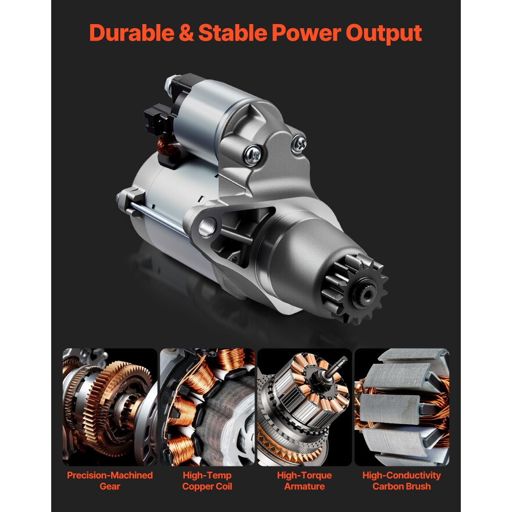 VEVOR Starter 17825, Starter Motor Replacement Compatible with Toyota Camry V6 3.5L 2007-2017, Lexus ES350 V6 3.5L 2007-2018, Scion XB L4 2.4L 2008-2015, OEM 228000-9900 17338 410-52205 28100-20021