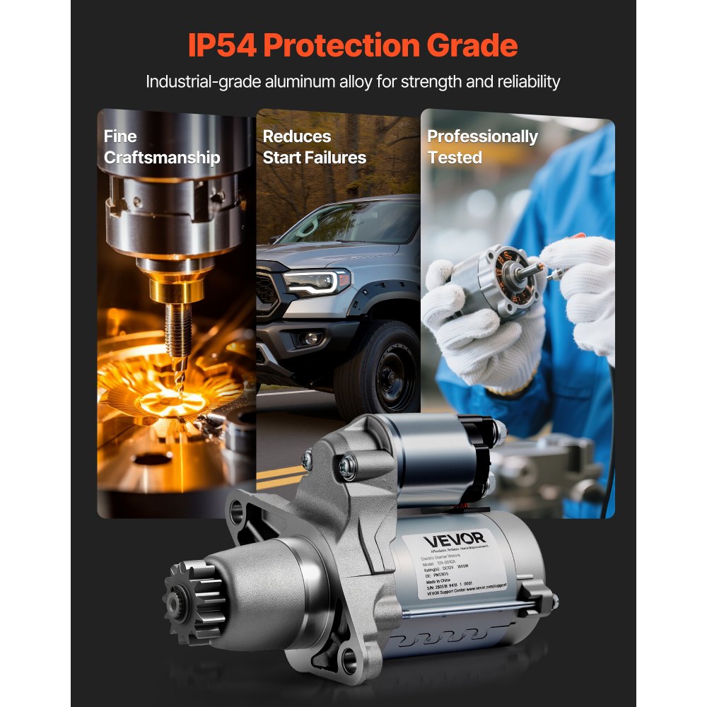 VEVOR Starter 17825, Starter Motor Replacement Compatible with Toyota Camry V6 3.5L 2007-2017, Lexus ES350 V6 3.5L 2007-2018, Scion XB L4 2.4L 2008-2015, OEM 228000-9900 17338 410-52205 28100-20021