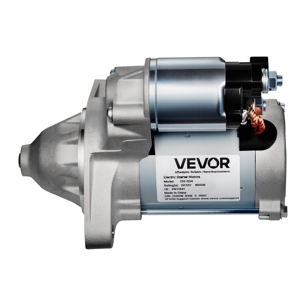 VEVOR Starter 17841, Starter Motor Replacement Compatible with Pontiac Vibe L4 1.8L 2003-2008, Toyota Corolla/Matrix L4 1.8L 2003-2008, OEM 19338656 28100-22090 88864512 2800330 N17841 SND0295 SR3282X