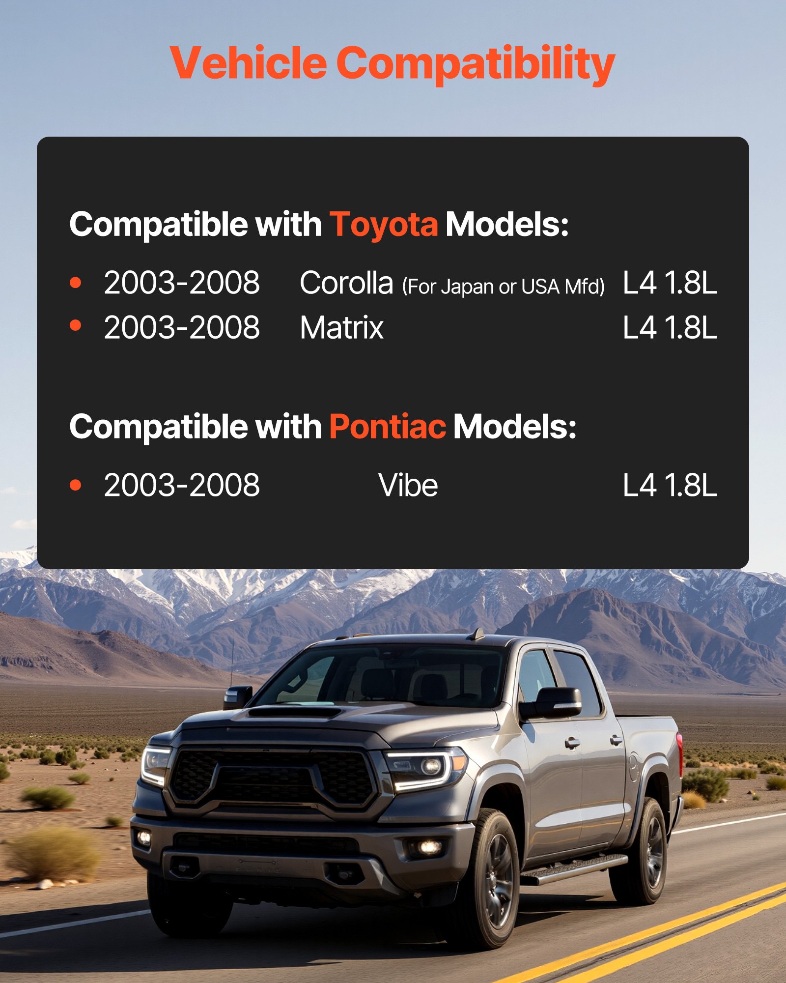 VEVOR Starter 17841, Starter Motor Replacement Compatible with Pontiac Vibe L4 1.8L 2003-2008, Toyota Corolla/Matrix L4 1.8L 2003-2008, OEM 19338656 28100-22090 88864512 2800330 N17841 SND0295 SR3282X