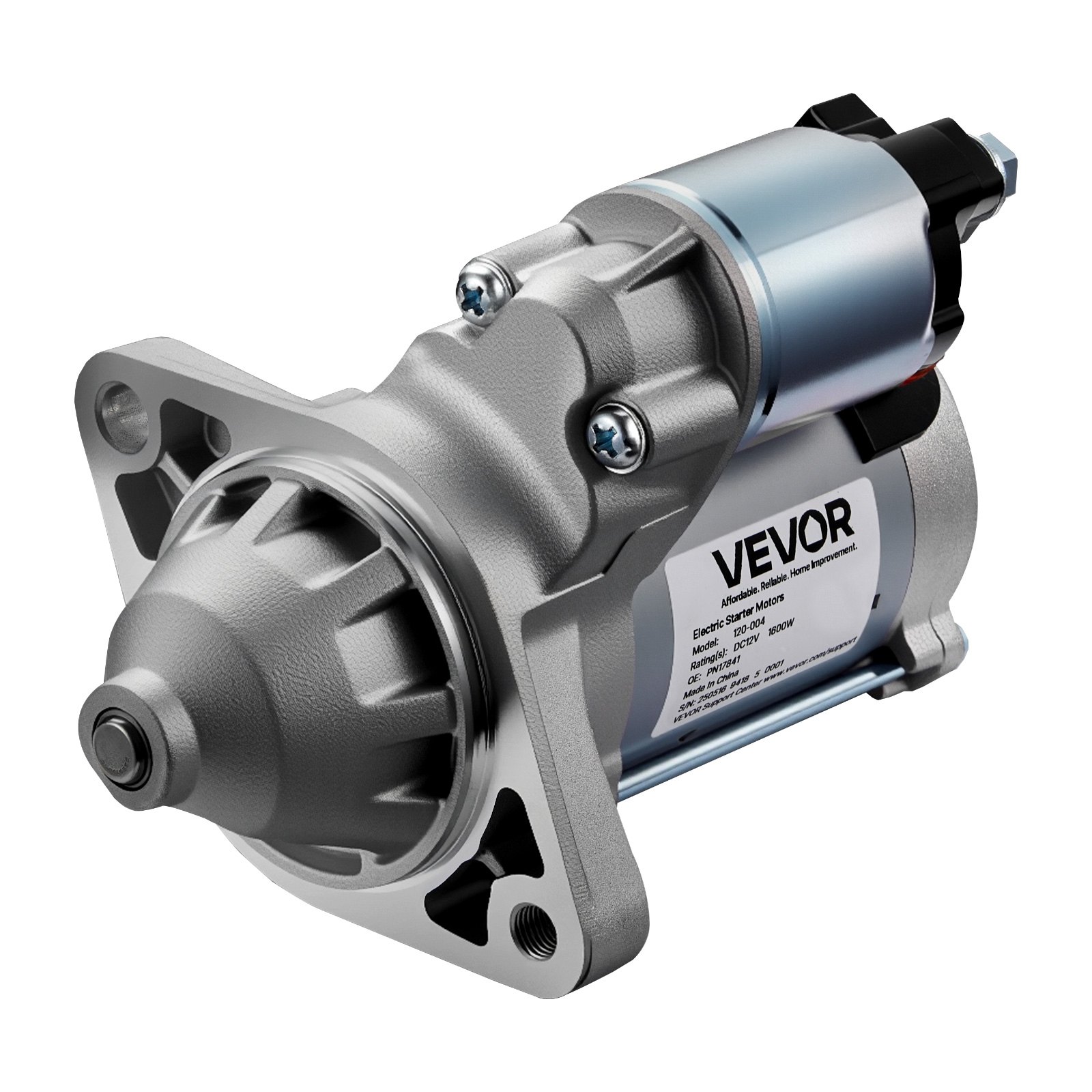 VEVOR Starter 17841, Starter Motor Replacement Compatible with Pontiac Vibe L4 1.8L 2003-2008, Toyota Corolla/Matrix L4 1.8L 2003-2008, OEM 19338656 28100-22090 88864512 2800330 N17841 SND0295 SR3282X