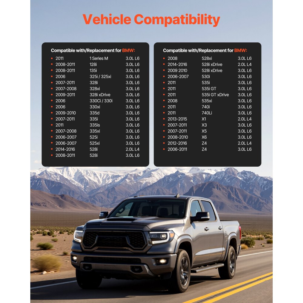 VEVOR Starter 17922, Starter Motor Replacement Compatible with BMW 1 Series M 3.0L L6 2011, 128i 3.0L L6 2008-2011, 325i/325xi 3.0L L6 2006, 335xi 3.0L L6 2007-2008, OEM 428000-1760 410-24145 LRS02298