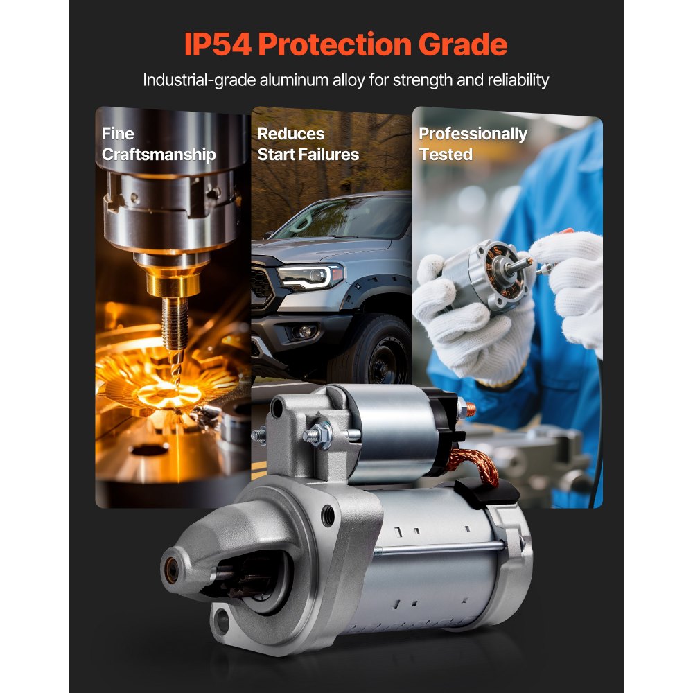 VEVOR Starter 17922, Starter Motor Replacement Compatible with BMW 1 Series M 3.0L L6 2011, 128i 3.0L L6 2008-2011, 325i/325xi 3.0L L6 2006, 335xi 3.0L L6 2007-2008, OEM 428000-1760 410-24145 LRS02298