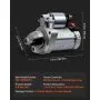 VEVOR Starter 17922, Starter Motor Replacement Compatible with BMW 1 Series M 3.0L L6 2011, 128i 3.0L L6 2008-2011, 325i/325xi 3.0L L6 2006, 335xi 3.0L L6 2007-2008, OEM 428000-1760 410-24145 LRS02298