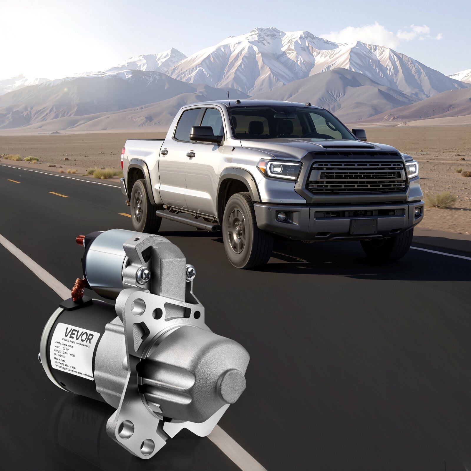 VEVOR Starter 17986, Starter Motor Replacement Compatible with Buick 3.6L V6 06-08, Cadillac SRX 3.0L V6 10-11, Chevrolet 3.6L V6 09-17, GMC Pontiac Saturn Suzuki, OEM 12588493 M000T35871 31100-78J00