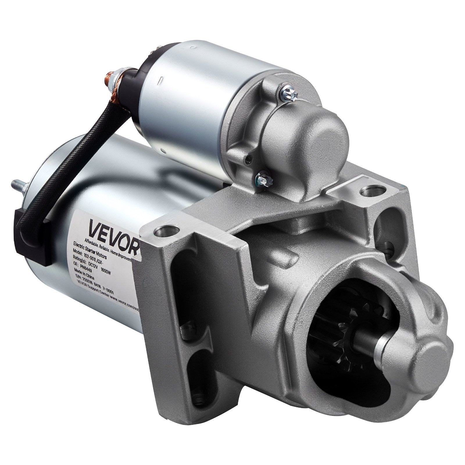 VEVOR Starter 6449, Starter Motor Replacement Compatible with Oldsmobile Bravada V6 4.3L 96-98, Isuzu Hombre V6 4.3L 97-98, GMC Yukon XL 2500 V8 8.1L 01-02, OEM 106449L 12564108 9000879 410-12153R