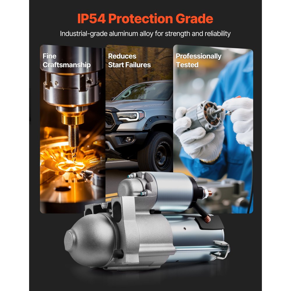 VEVOR Starter 6494, Starter Motor Replacement Compatible with Buick Rainier V8 5.3L 2004-2007, Cadillac Escalade V8 5.3L 2003-2005, Chevrolet GMC Isuzu Saab, OEM 12568051 89-01-7440 89017440 SDR0270