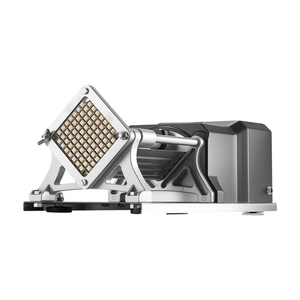 VEVOR Commercial French Fry Cutter, Stainless Steel Vegetable Fruit Chopper with 3 Replacement Blades 1/2-Inch 3/8-Inch 1/4-Inch, Electric Potato Slicer Dicer for Restaurants & Home Kitchen