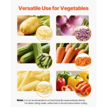 Electric French Fry Cutter Stainless Steel Vegetable Chopper with 3 Blades