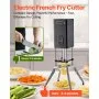 Electric French Fry Cutter Stainless Steel Vegetable Chopper with 2 Blades