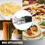 VEVOR electric french fry cutter with various sliced vegetables and fries.