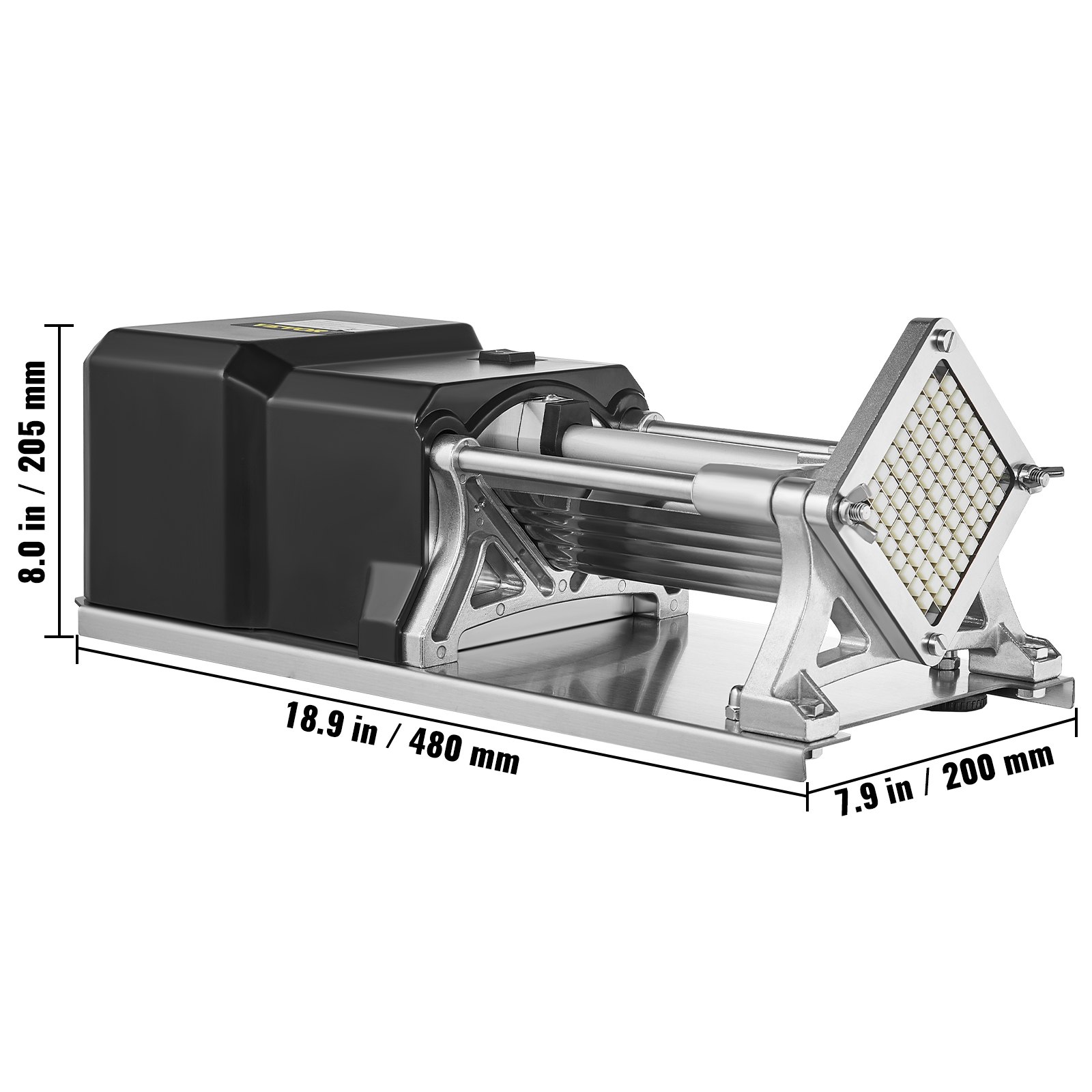 VEVOR Electric Fry Cutter with 4 Replaceable Blades Electric Potato Cutter Anti-Slip feet French Fries Cutter Electric Copper Motor Electric Potato Slicer Electric Potato Cutter for French Fries