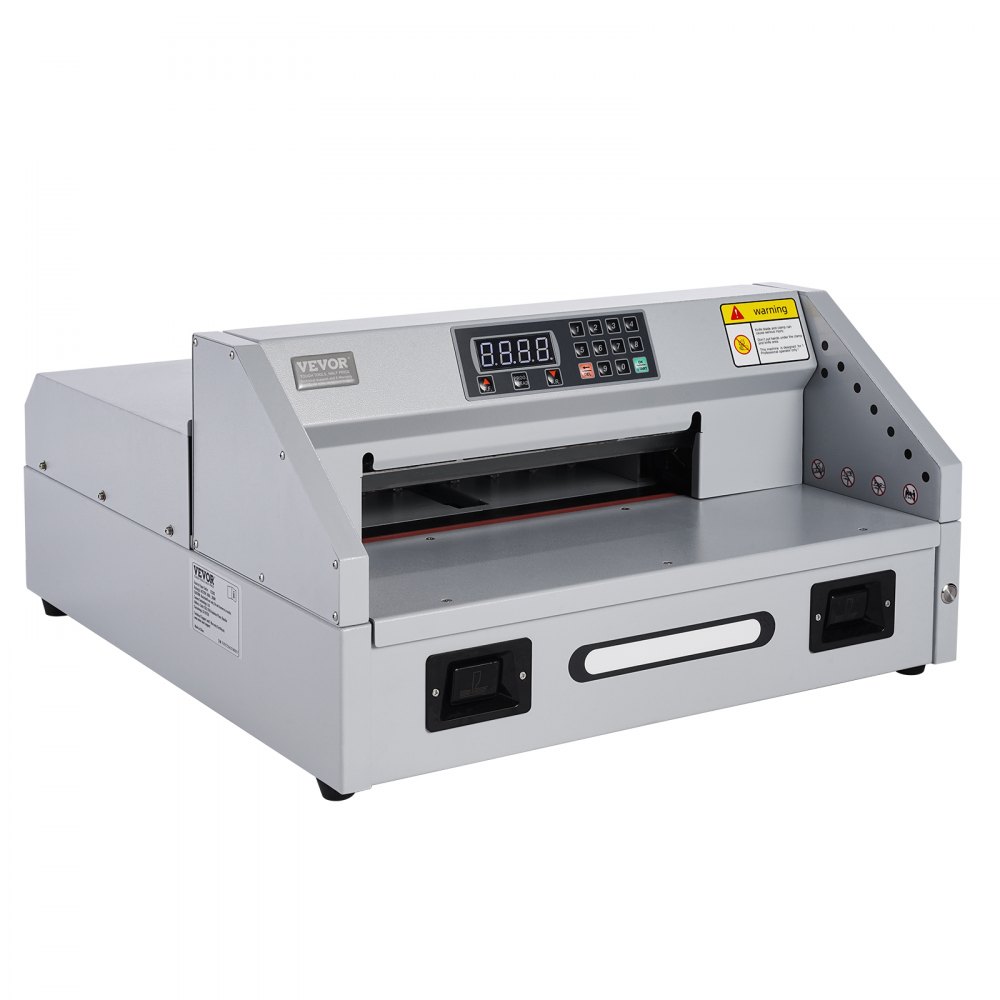 VEVOR Electric Paper Cutter, 300W Heavy Duty Paper Cutter Machine 11.8 in / 330 mm Cutting Width, 1.5 in / 38 mm Cutting Thickness, Electric Guillotine Trimmer with Casters & Infrared Function