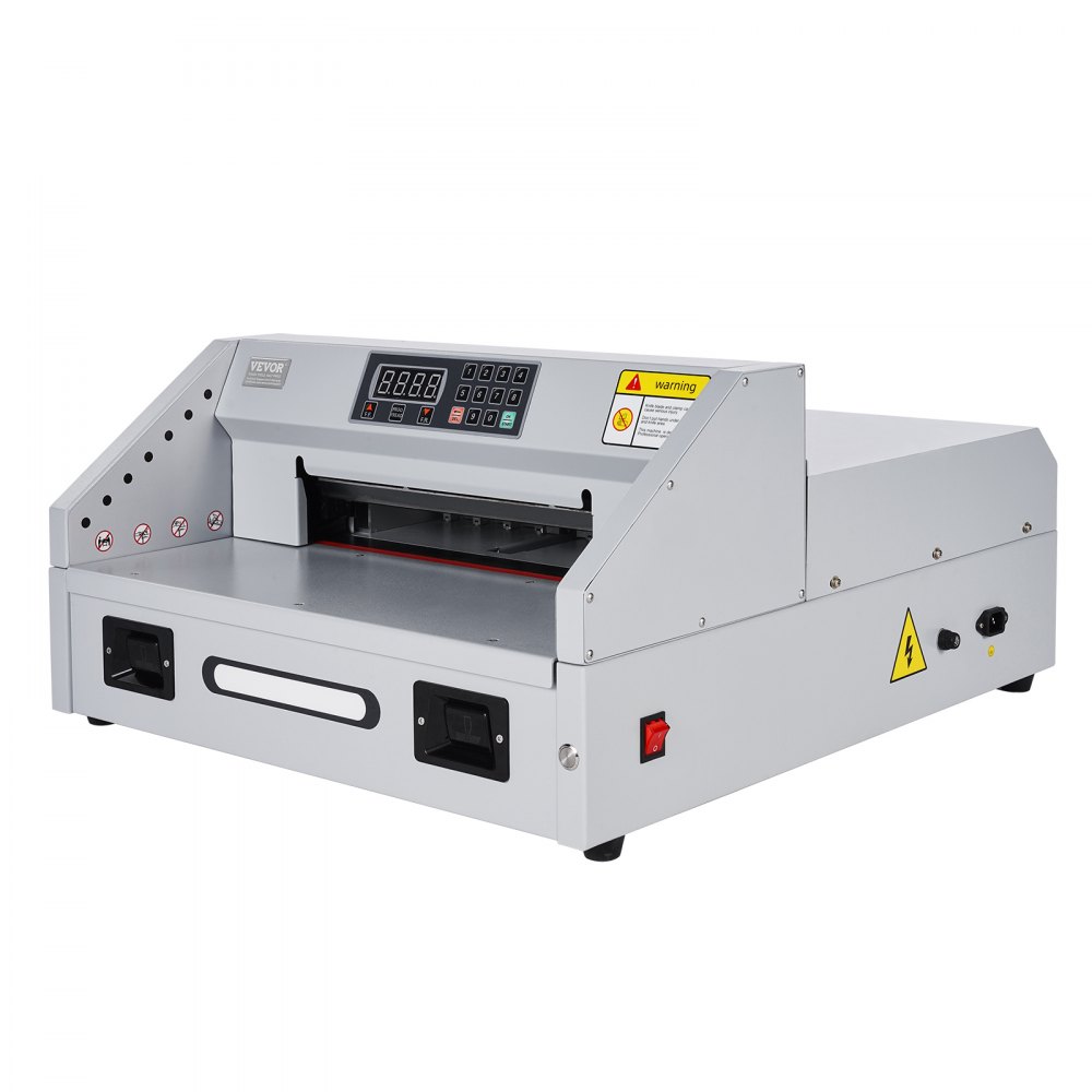 VEVOR Electric Paper Cutter, 300W Heavy Duty Paper Cutter Machine 11.8 in / 330 mm Cutting Width, 1.5 in / 38 mm Cutting Thickness, Electric Guillotine Trimmer with Casters & Infrared Function