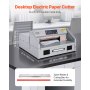 VEVOR Electric Paper Cutter, 300W Heavy Duty Paper Cutter Machine 11.8 in / 330 mm Cutting Width, 1.5 in / 38 mm Cutting Thickness, Electric Guillotine Trimmer with Casters & Infrared Function