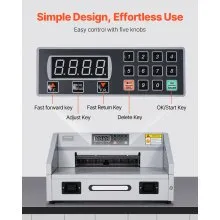 VEVOR Electric Paper Cutter, 300W Heavy Duty Paper Cutter Machine 11.8 in / 330 mm Cutting Width, 1.5 in / 38 mm Cutting Thickness, Electric Guillotine Trimmer with Casters & Infrared Function